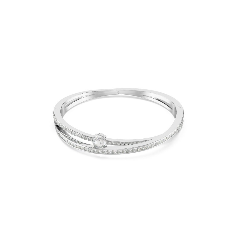 Swarovski - Bracciale Rigido Hyperbola - Cristalli - Bianco