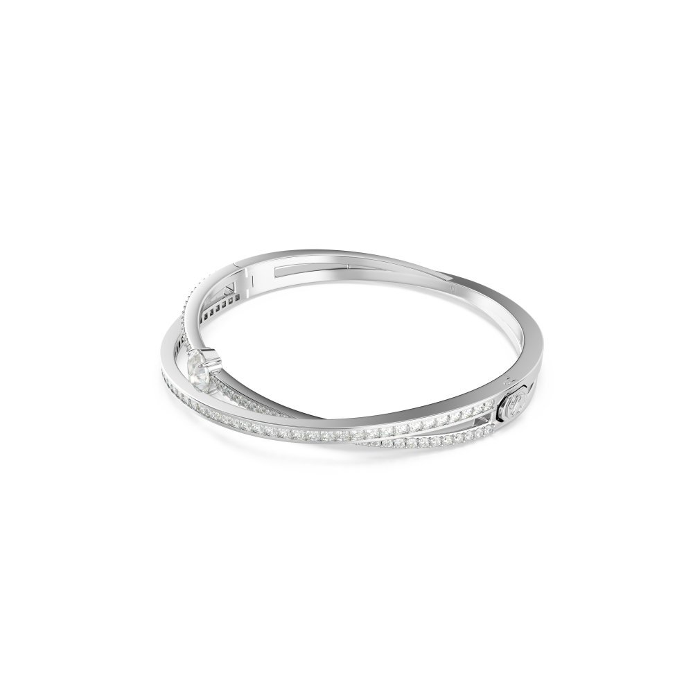 Swarovski - Bracciale Rigido Hyperbola - Cristalli - Bianco
