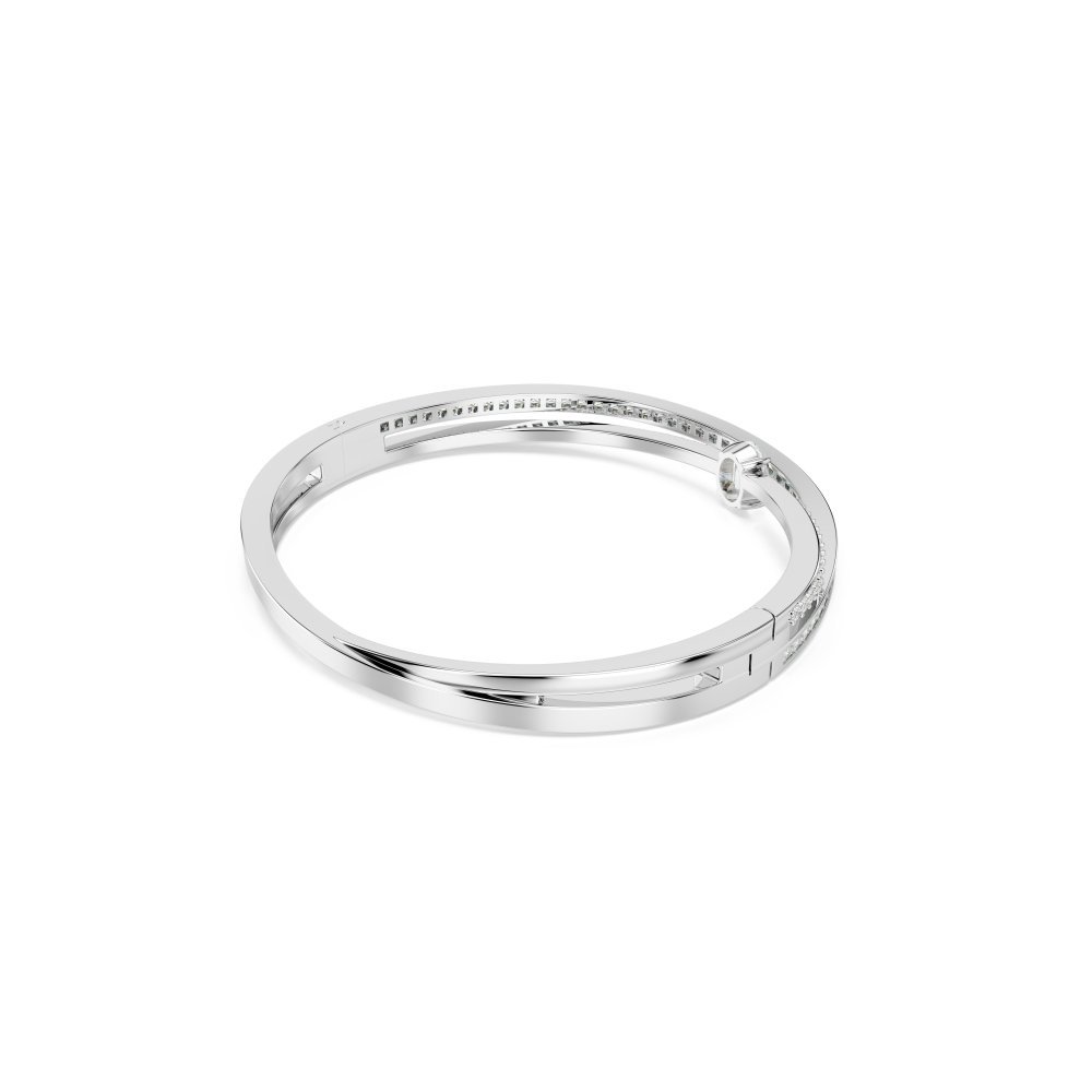 Swarovski - Bracciale Rigido Hyperbola - Cristalli - Bianco