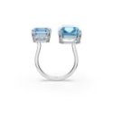 Swarovski - Anello Aperto Millenia - Blu - Placcato Rodio