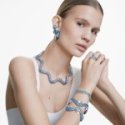 Swarovski - Anello Aperto Millenia - Blu - Placcato Rodio
