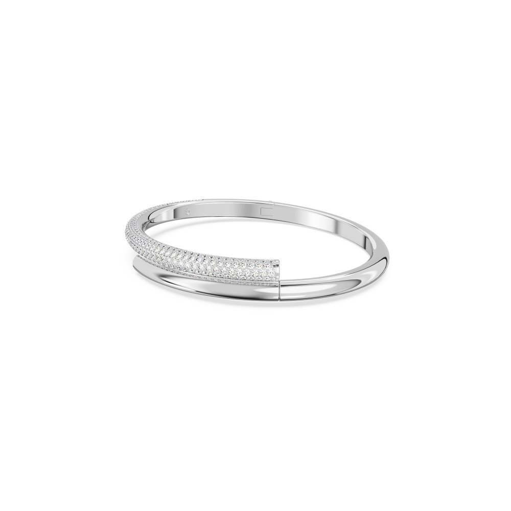 Swarovski - Bracciale Rigido Dextera - Bianco - Rodio