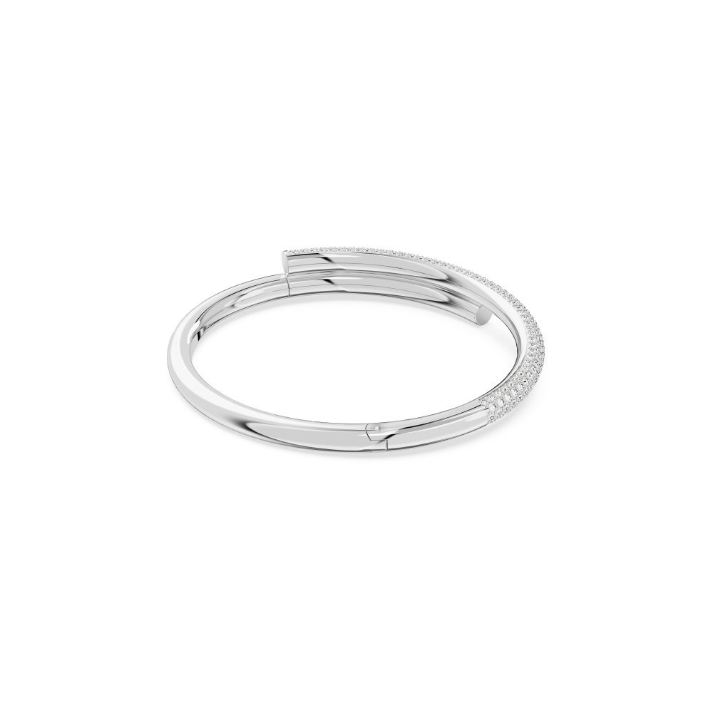 Swarovski - Bracciale Rigido Dextera - Bianco - Rodio