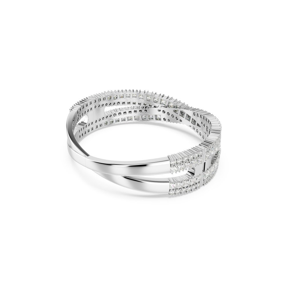 Swarovski - Bracciale Hyperbola - Placcato Rodio - Bianco