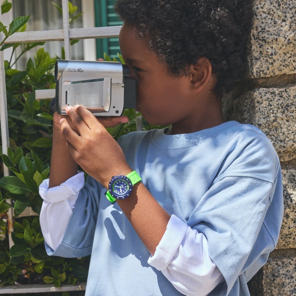 Flik Flak - Neonbrick - Orologio Educativo - Blu