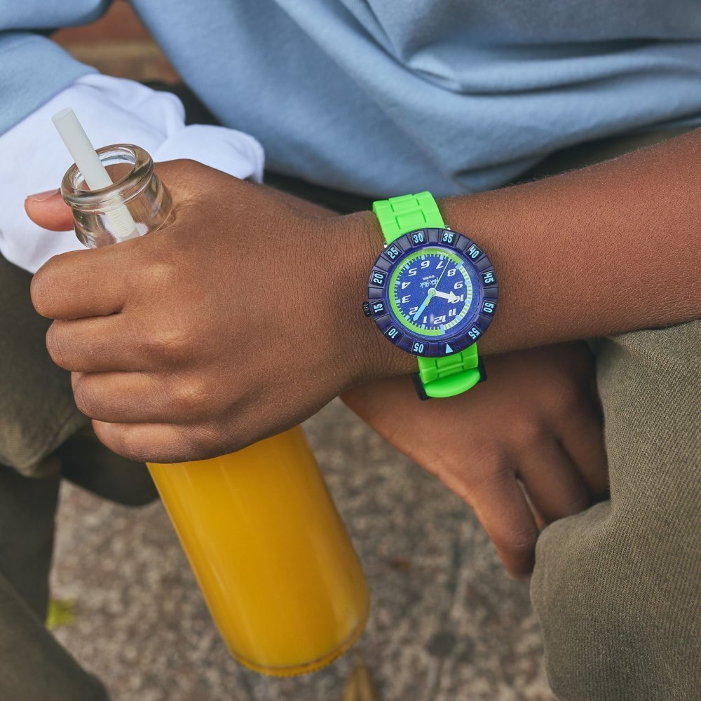 Flik Flak - Neonbrick - Orologio Educativo - Blu