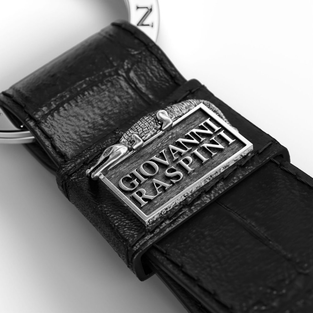 Giovanni Raspini - Portachiavi Pelle - Croco Nero