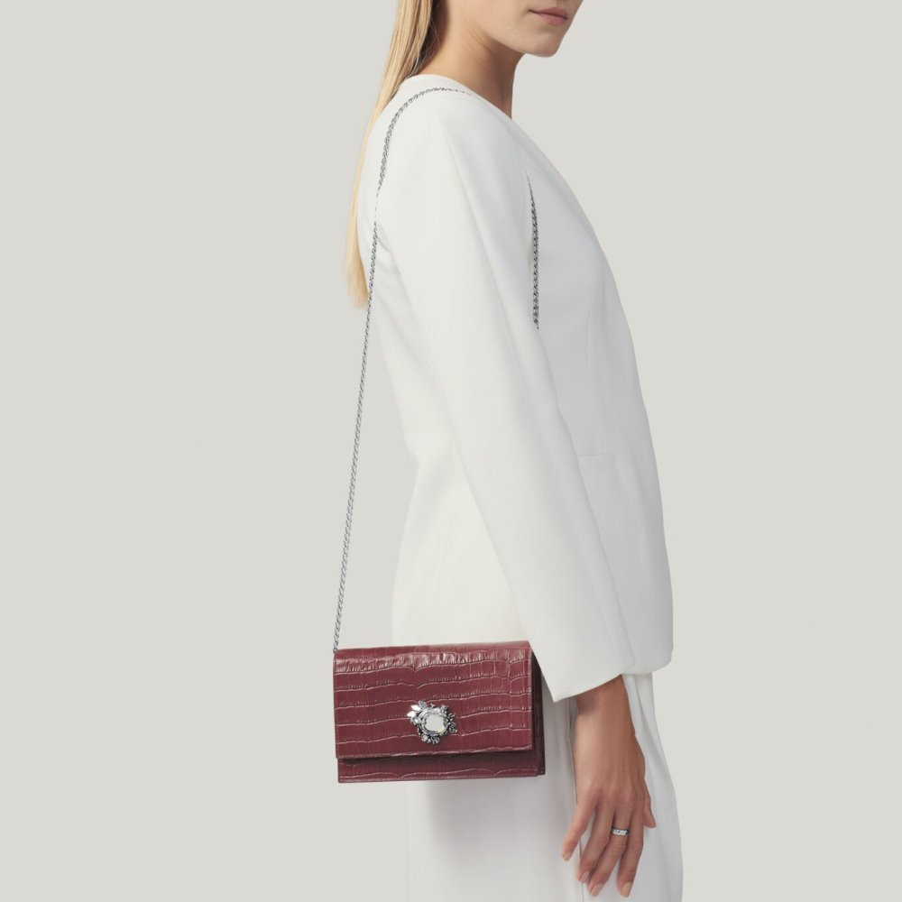 Giovanni Raspini - Pochette Jungle - Pelle Croco