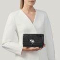 Giovanni Raspini - Pochette Jungle - Pelle Croco - Nera
