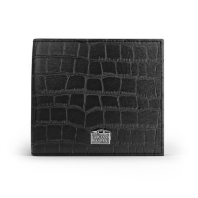Giovanni Raspini - Portafoglio Pelle Croco - Nero