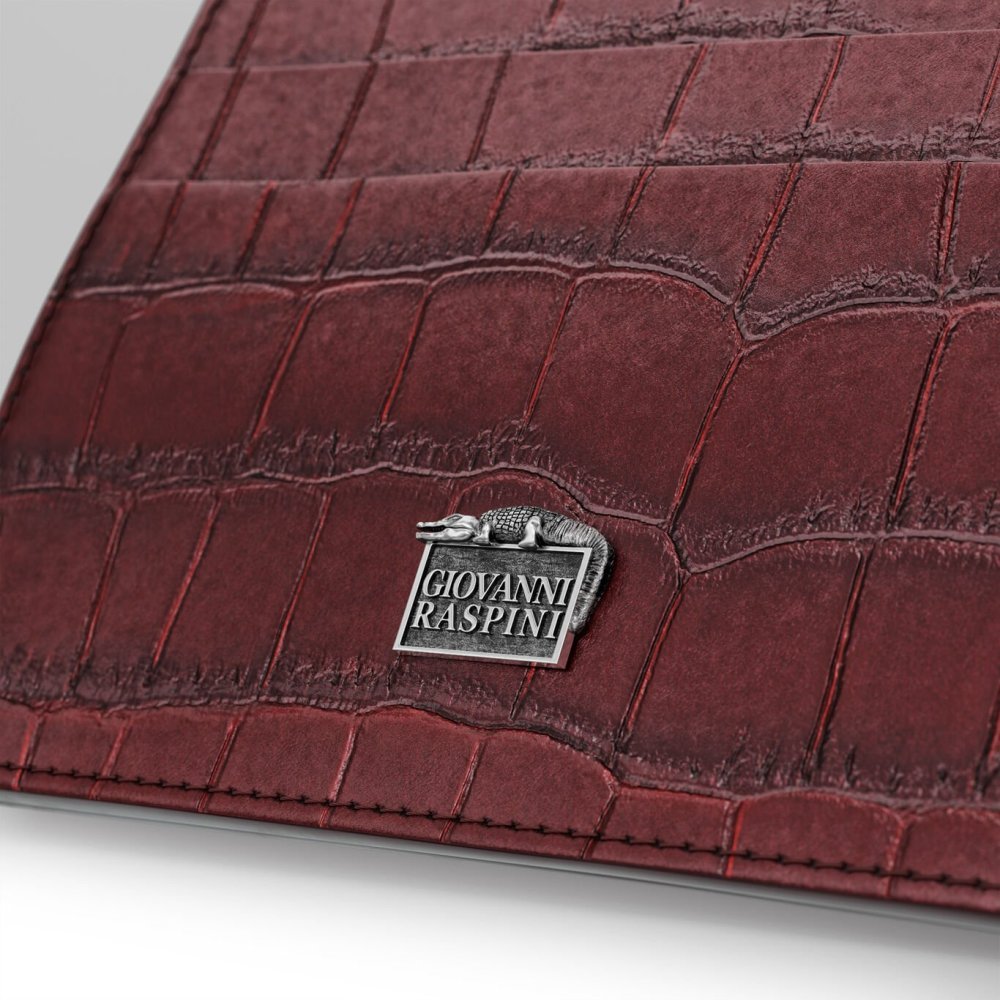 Giovanni Raspini - Portacarte Con Zip - Pelle Croco