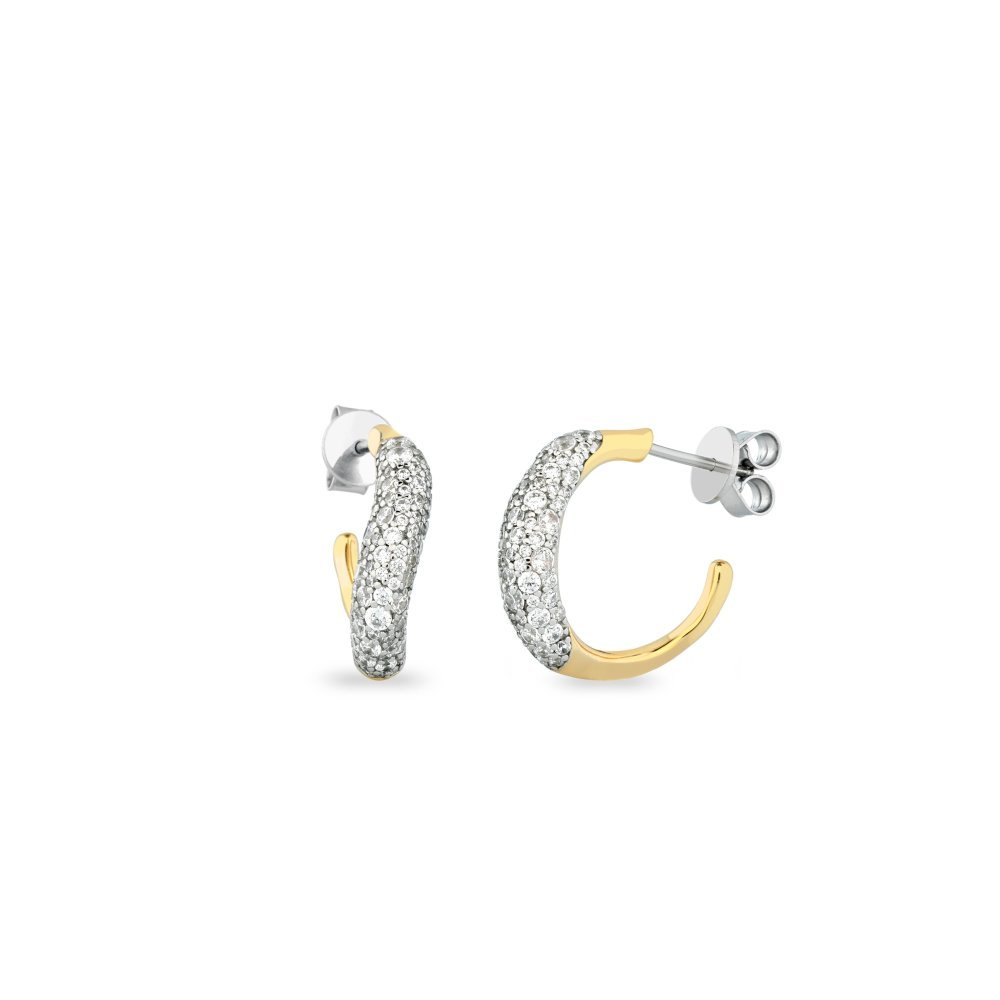 Sogni - Orecchini Cerchietto - Argento - Zirconi