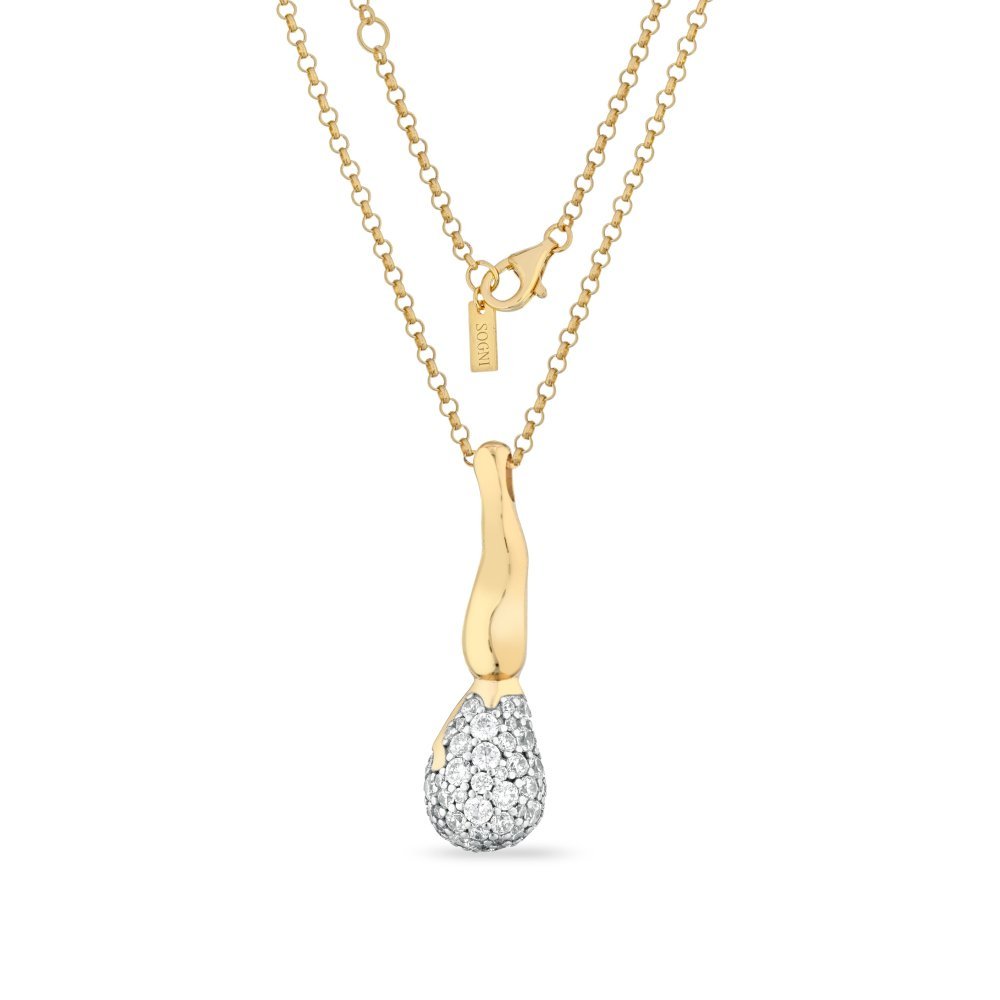 Sogni - Collana Goccia - Argento - Zirconi
