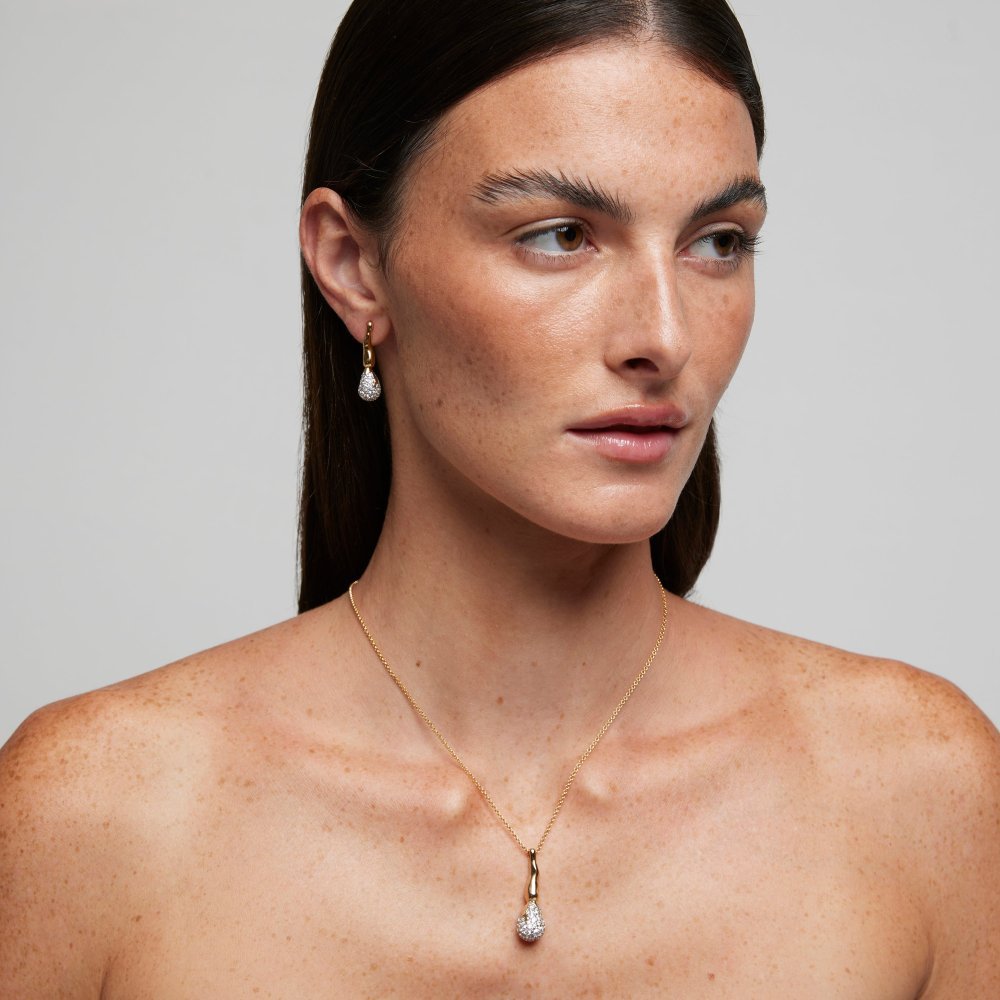 Sogni - Collana Goccia - Argento - Zirconi