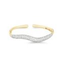 Sogni - Bracciale Rigido - Argento Dorato - Zirconi