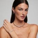 Sogni - Bracciale Rigido - Argento Dorato - Zirconi