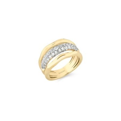 Sogni - Anello In Argento - Zirconi Bianchi - Dorato