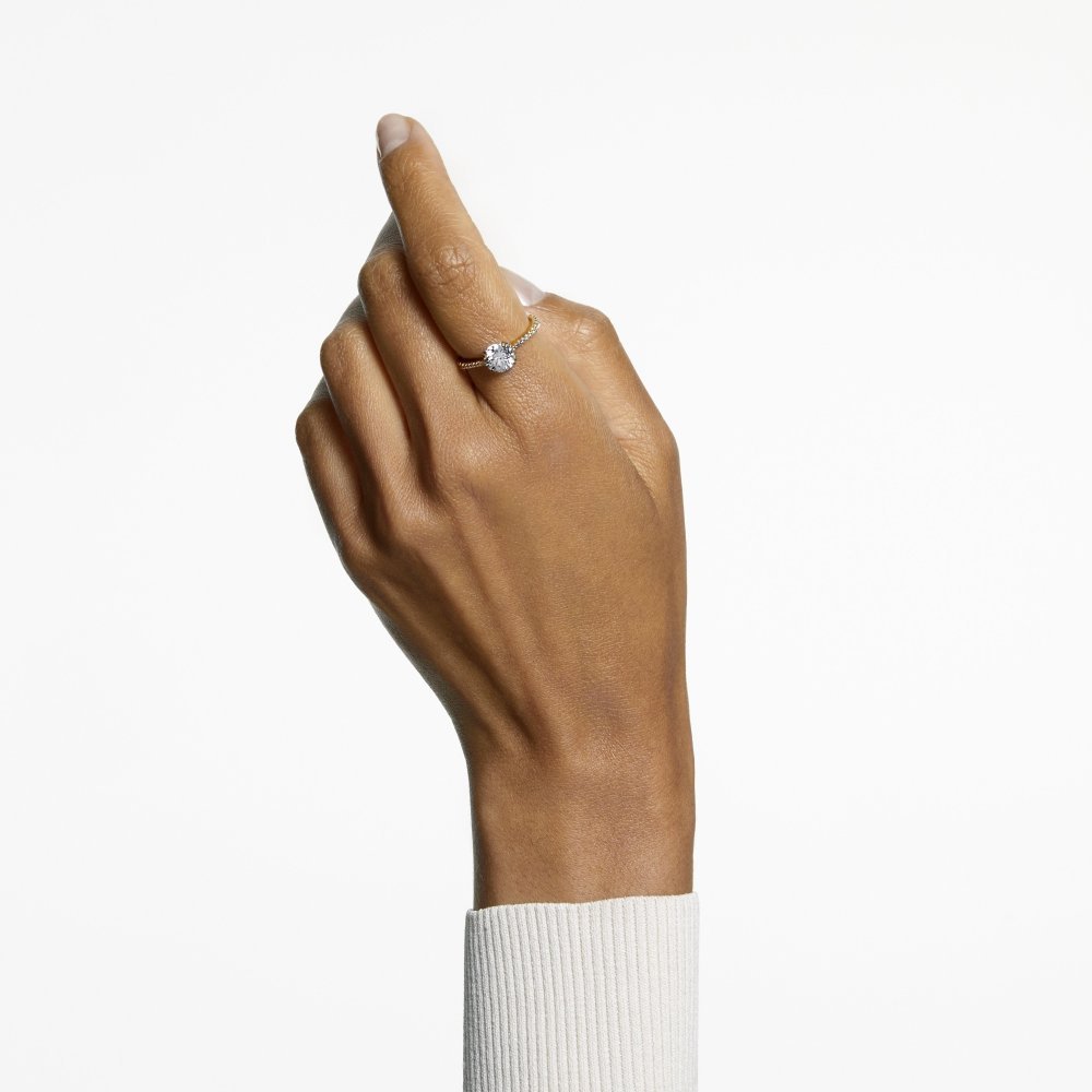 Swarovski - Anello Cocktail Stilla - Bianco - Oro