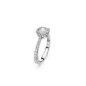 Swarovski - Anello Stilla - Placcato Rodio - Bianco
