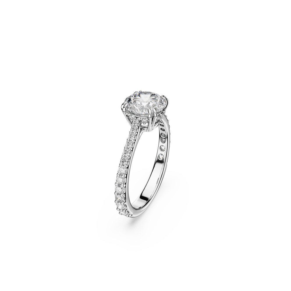 Swarovski - Anello Stilla - Placcato Rodio - Bianco