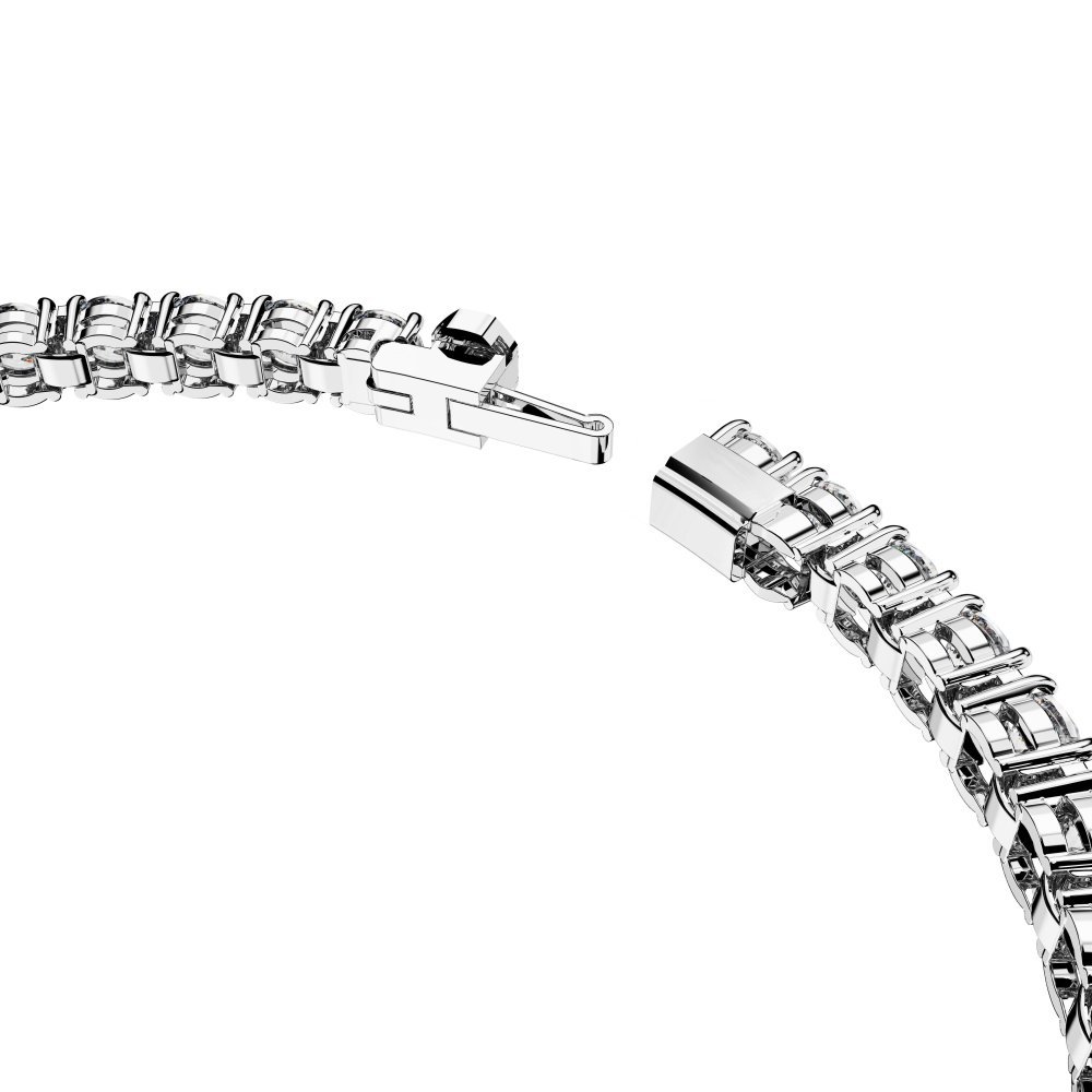 Swarovski - Braccialetto Matrix Tennis - Bianco - Placcato Rodio