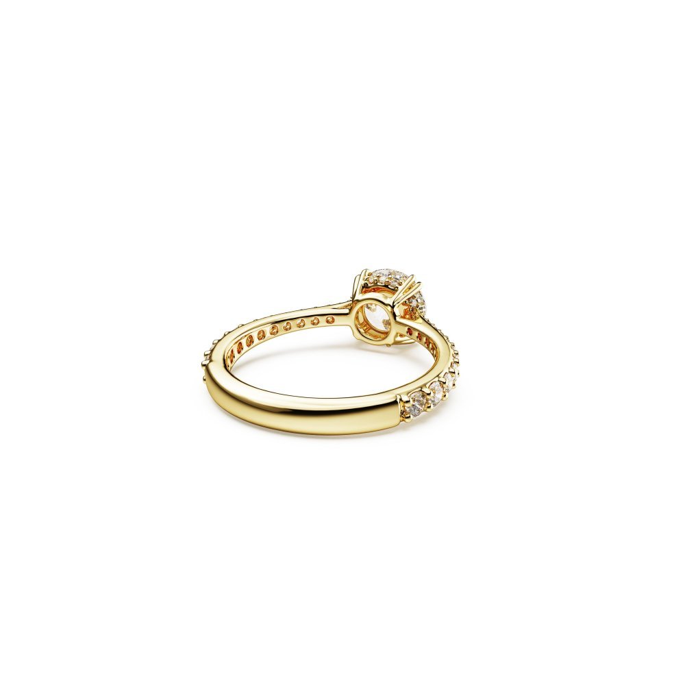 Swarovski - Anello Stilla - Placcato Color Oro - Bianco