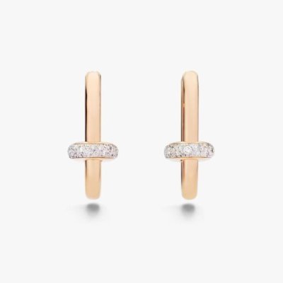 Pomellato - Orecchini Iconica - Oro Rosa - Diamanti
