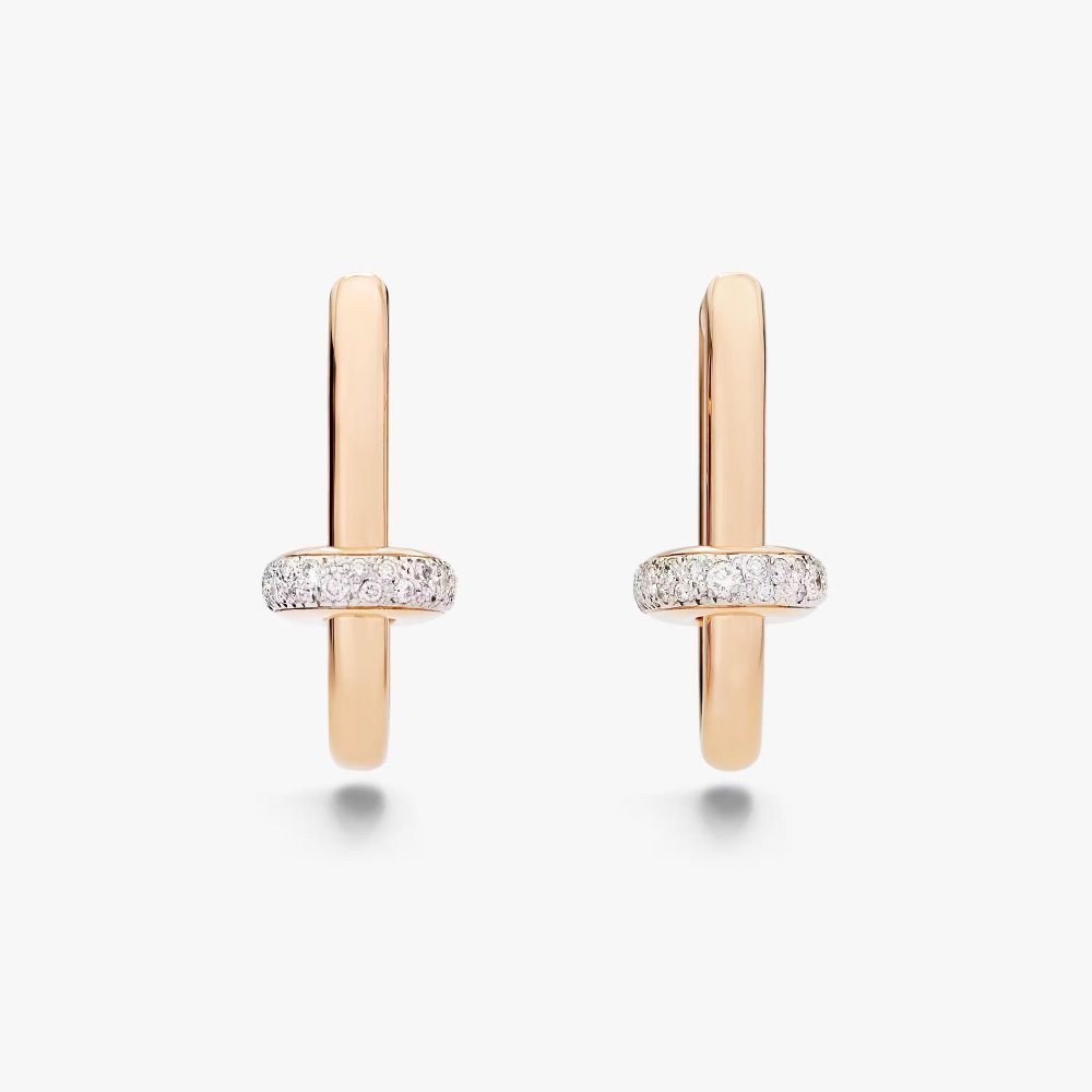 Pomellato - Orecchini Iconica - Oro Rosa - Diamanti