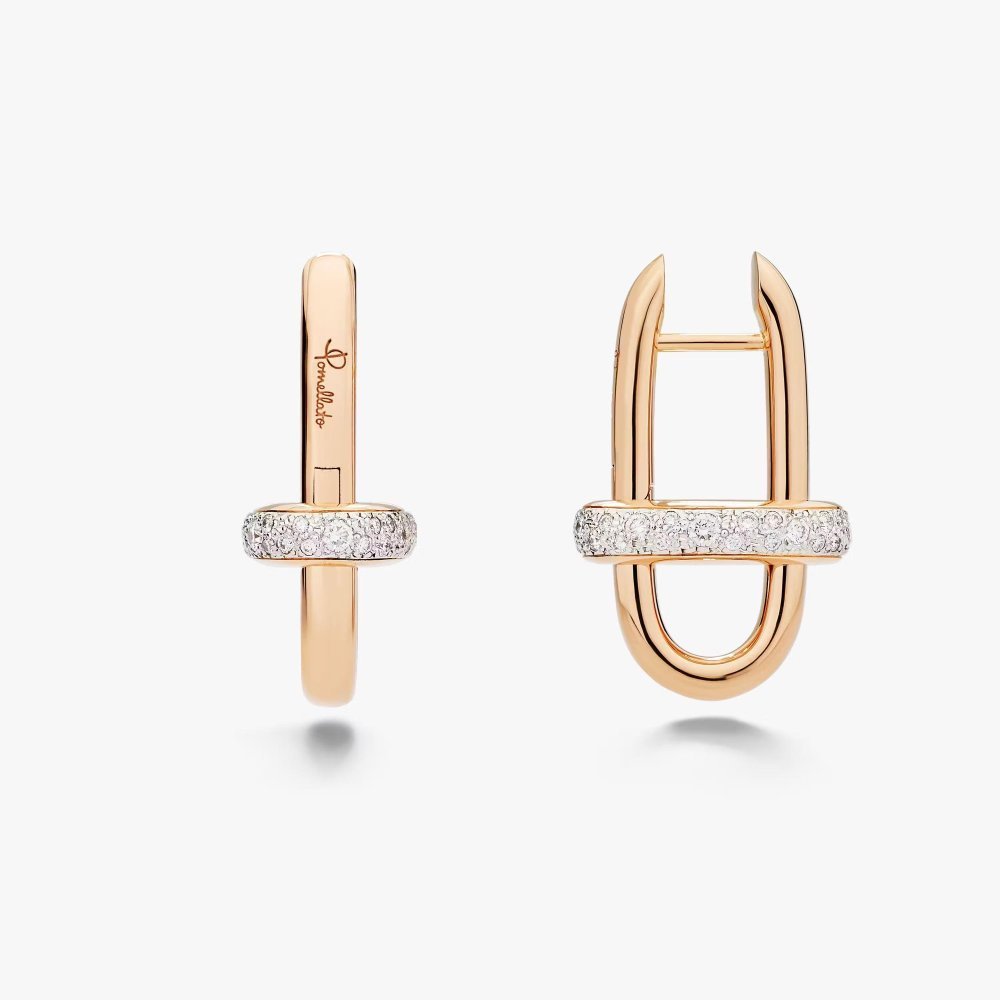 Pomellato - Orecchini Iconica - Oro Rosa - Diamanti