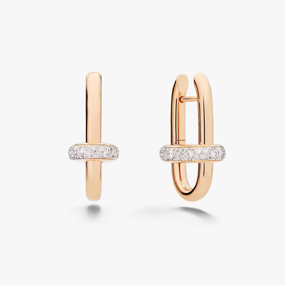 Pomellato - Orecchini Iconica - Oro Rosa - Diamanti