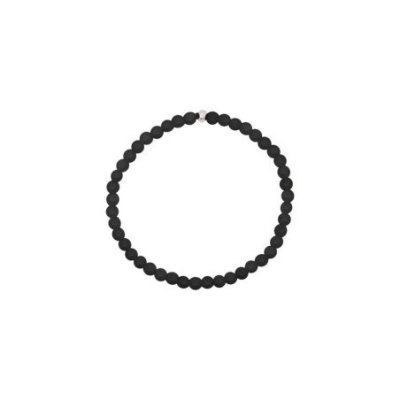 Rue Des Mille - Base Bracciale - Agata Nera - Argento