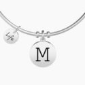 Kidult - Bangle Con Lettera M - Acciaio - Cristallo