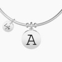 Kidult - Bangle Con Lettera A - Acciaio - Cristallo