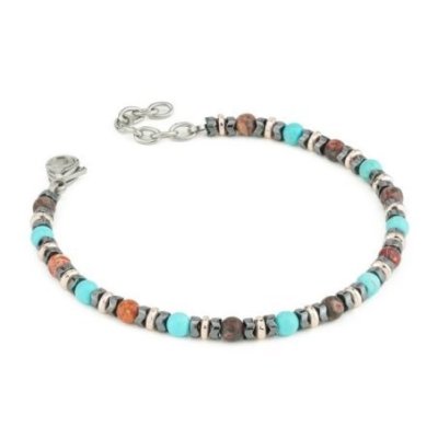 Boccadamo - Bracciale Uomo - Acciaio - Turchese