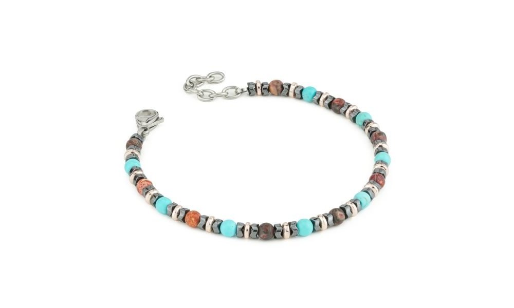 Boccadamo - Bracciale Uomo - Acciaio - Turchese