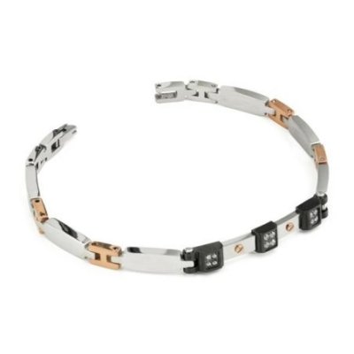 Boccadamo - Bracciale Uomo - Acciaio - Oro Rosa