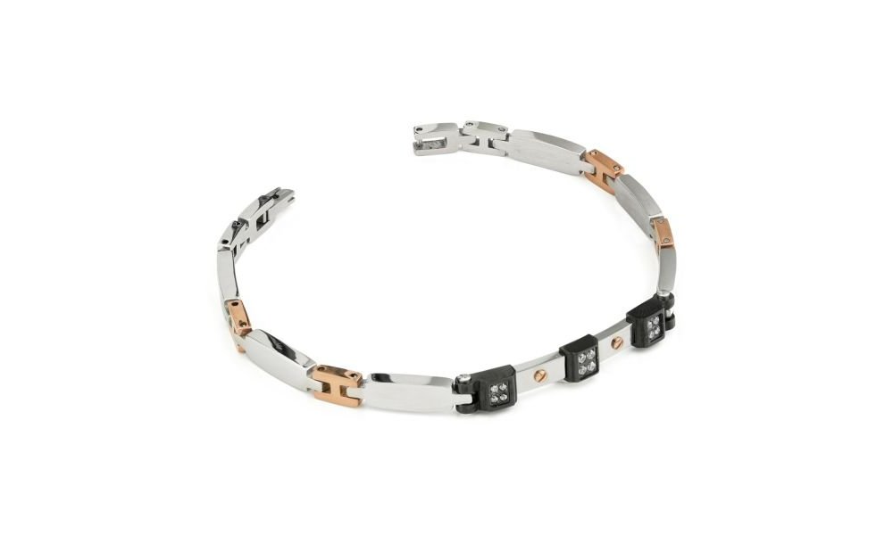 Boccadamo - Bracciale Uomo - Acciaio - Oro Rosa