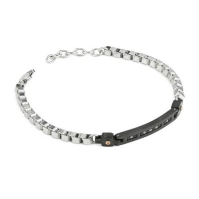 Boccadamo - Abr763 Bracciale - Acciaio - Zirconi