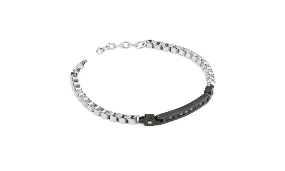 Boccadamo - Abr763 Bracciale - Acciaio - Zirconi