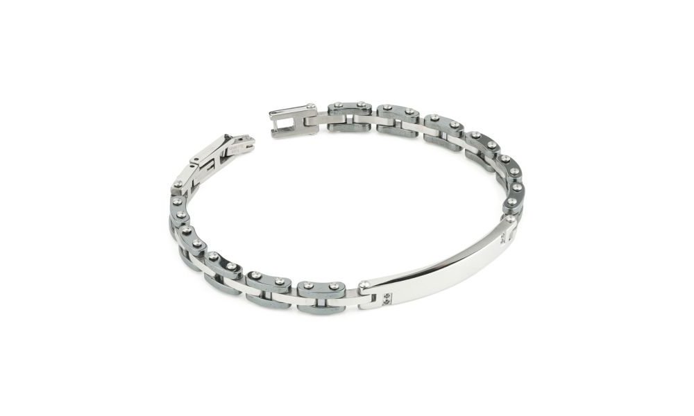 Boccadamo - Abr760 Bracciale - Acciaio - Zirconi