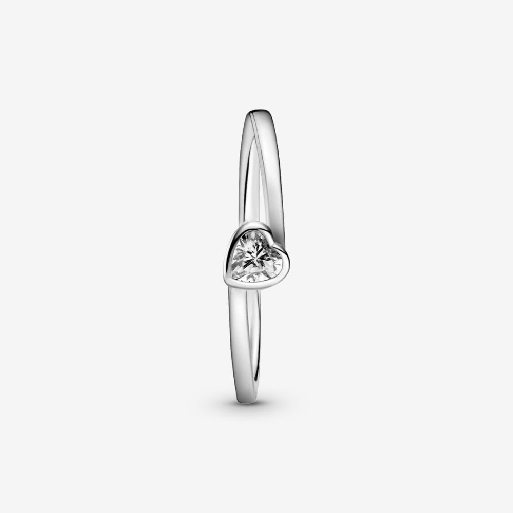 Anello Cuore Inclinato
