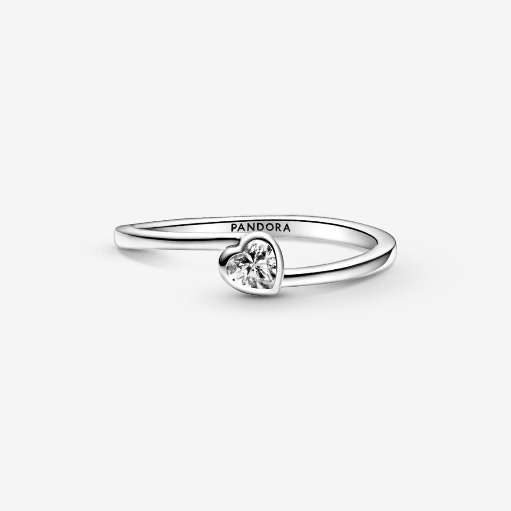 Anello Cuore Inclinato
