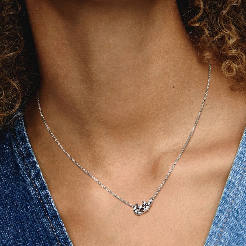 Collana Luna Crescente e Stelle