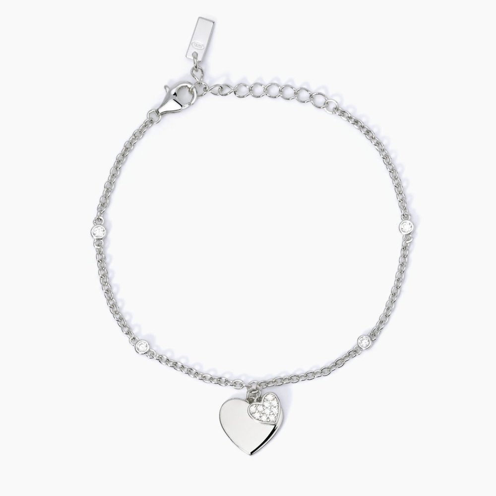 Mabina - Bracciale Cuore - Argento 925 - Zirconi