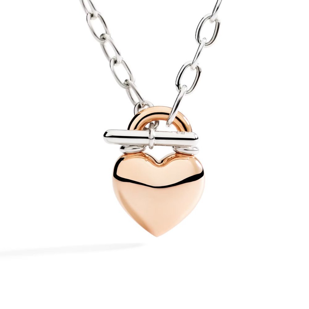 Dodo - Collana Cuore - Oro Rosa - Argento