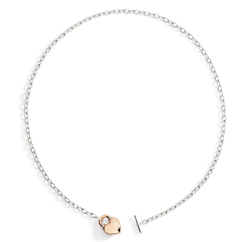 Dodo - Collana Cuore - Oro Rosa - Argento