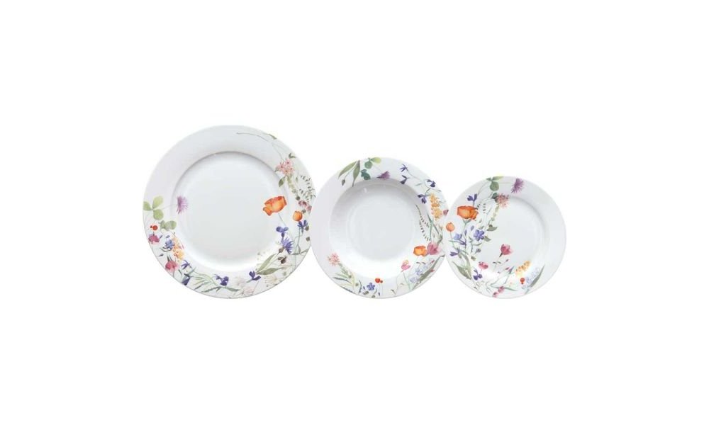 servizio piatti 18 pezzi Flora Porcellana Bianco - Andrea Fontebasso
