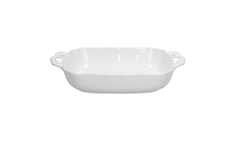 Pirofila con manici rettangolare cm 31x19x h 6 Brigitte  Porcellana Bianco - Andrea Fontebasso
