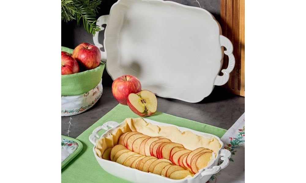 Pirofila con manici rettangolare cm 31x19x h 6 Brigitte  Porcellana Bianco - Andrea Fontebasso