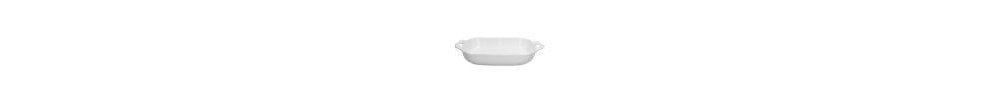 Pirofila con manici rettangolare cm 39x23x6,5 Brigitte Porcellana Bianco - Andrea Fontebasso